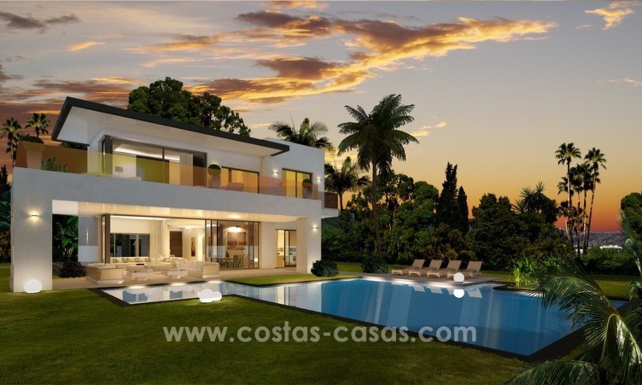 Villas neuves modernes de luxe à vendre sur la Mille d’Or, Marbella 5
