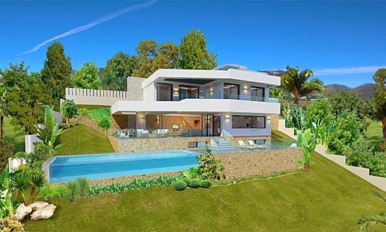 Villa neuve moderne avec vue mer à vendre à Benahavis - Marbella 0