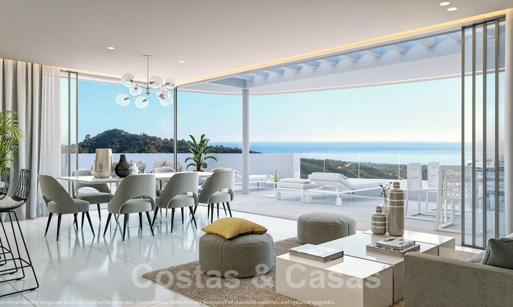 Appartements de luxe modernes à vendre avec vue sur la mer à quelques minutes en voiture du centre de Marbella 38351