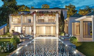 Projet avec un grand terrain et une nouvelle villa spectaculaire à vendre, dans un complexe de golf exclusif, en première ligne du golf à Benahavis - Marbella 50218 