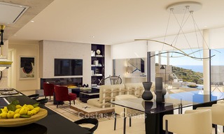 Appartements de luxe modernes et contemporains avec vue imprenable sur mer à vendre, à quelques minutes en voiture du centre de Marbella. 4958 
