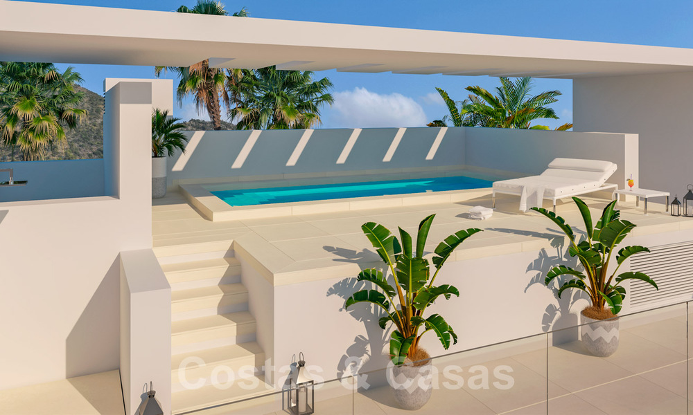 Appartements de luxe modernes et contemporains avec vue imprenable sur mer à vendre, à quelques minutes en voiture du centre de Marbella. 38316