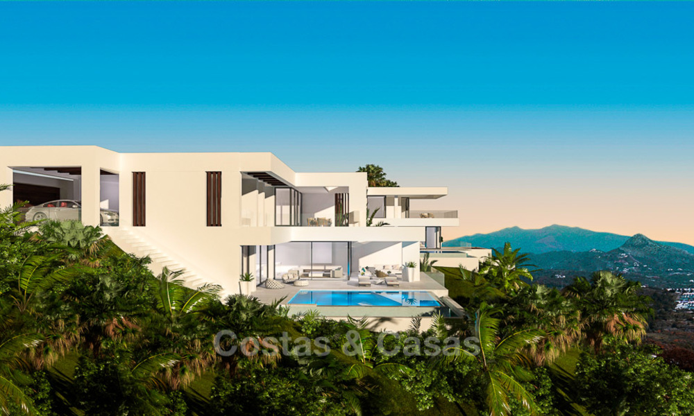 Nouvelles villas modernes et contemporaines à vendre, vue panoramique sur mer, sur le New Golden Mile entre Marbella et Estepona 5108