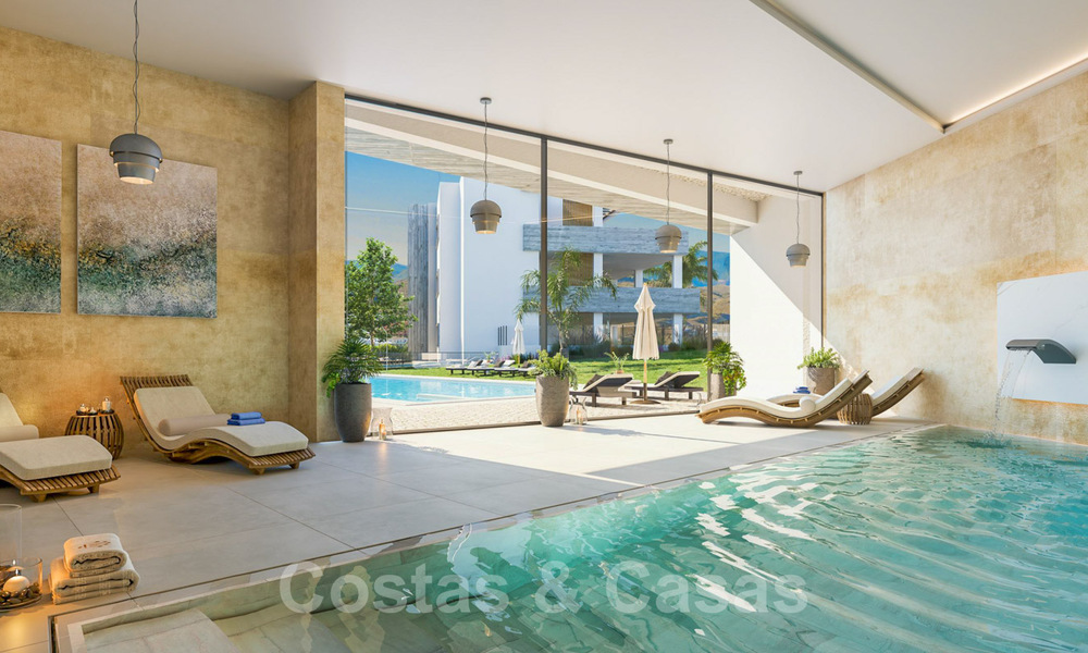 Nouveaux appartements passifs modernes dans une station balnéaire 5 étoiles à vendre à Marbella avec une vue imprenable sur la mer 29183