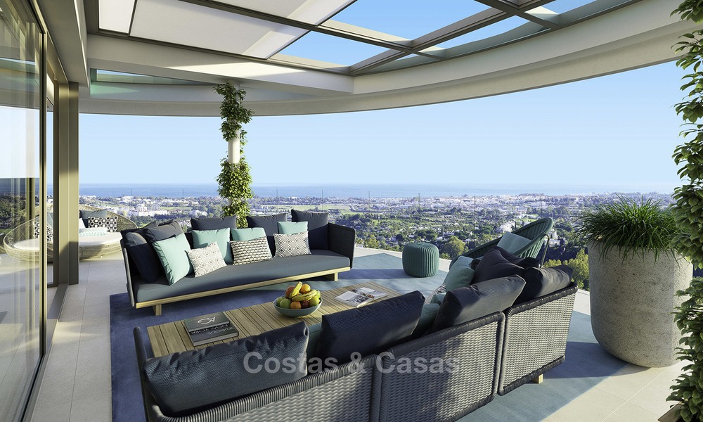 Nouveaux appartements de luxe de style contemporains à vendre avec vue extraordinaire sur la mer, le golf et la montagne - Benahavis, Marbella 11918