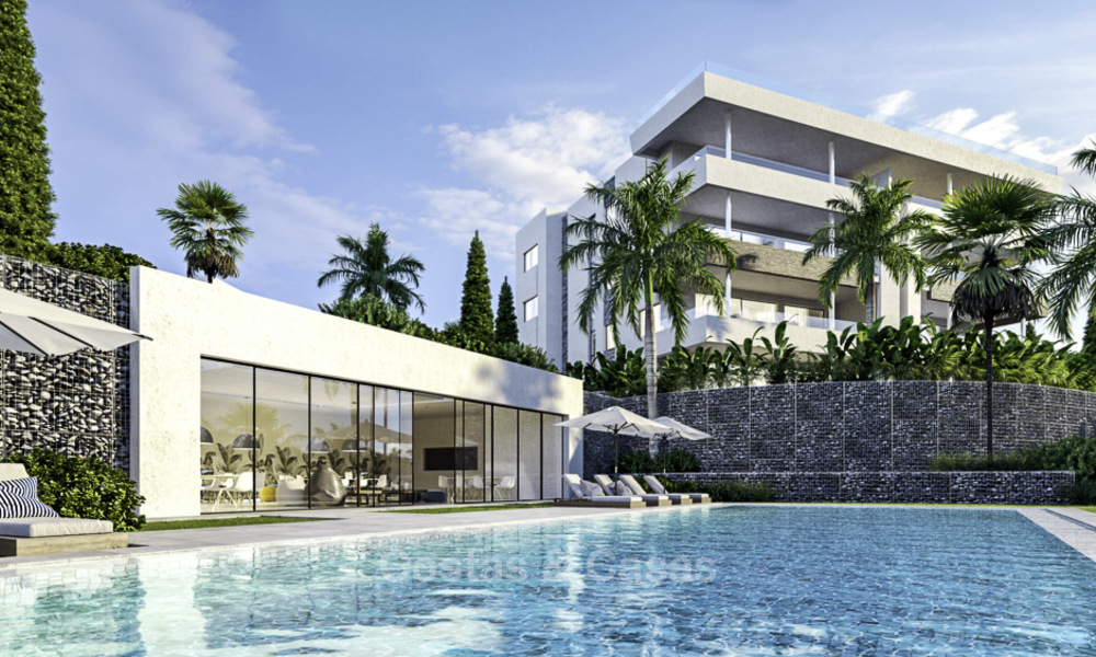 Nouveaux appartements de golf de luxe en première ligne avec vue exceptionnelle sur la mer et le golf à vendre à Marbella Est 16771