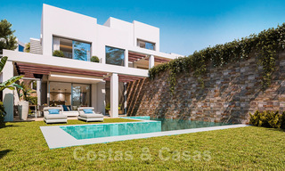 Villas jumelées modernes neuves avec vue imprenable sur la mer à vendre, East Marbella 20563 