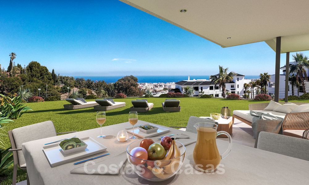 Nouveaux appartements modernes avec vue panoramique sur la montagne et la mer à vendre dans les collines d'Estepona 27738
