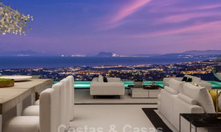 Nouvelles villas modernes de luxe à vendre avec des vues spectaculaires sur le golf, le lac et la Méditerranée, dans un domaine sécurisé et exclusive à Benahavis - Marbella 35157 