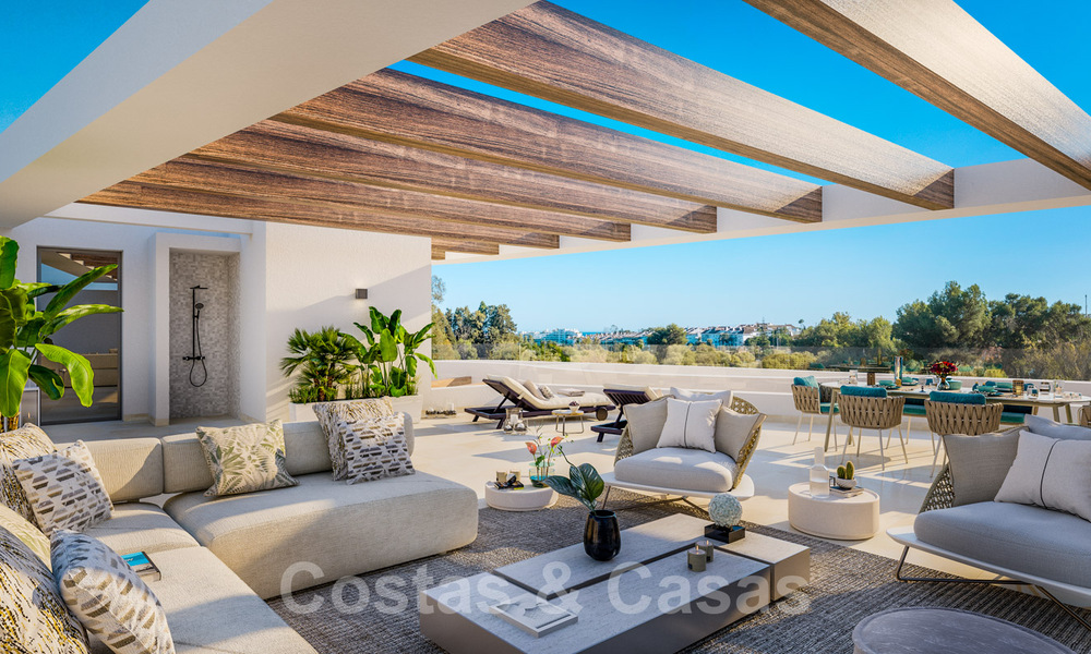 Première ligne de Golf, appartements modernes et luxueux à vendre, à distance de marche des commodités de Guadalmina et San Pedro à Marbella 37405