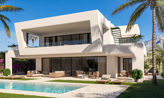 Luxueuses villas de construction neuve à vendre, avec vue sur la mer, dans une communauté fermée, sur le Golden Mile de Marbella 41144 