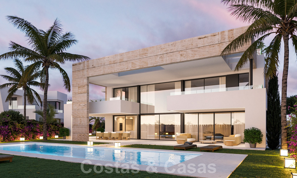 Luxueuses villas de construction neuve à vendre, avec vue sur la mer, dans une communauté fermée, sur le Golden Mile de Marbella 41145