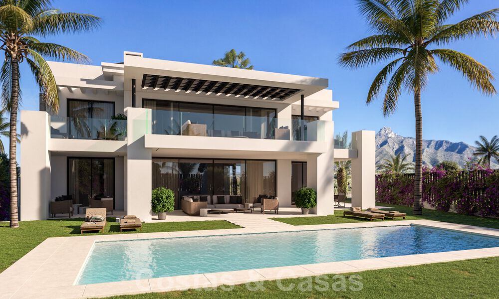 Luxueuses villas de construction neuve à vendre, avec vue sur la mer, dans une communauté fermée, sur le Golden Mile de Marbella 41147