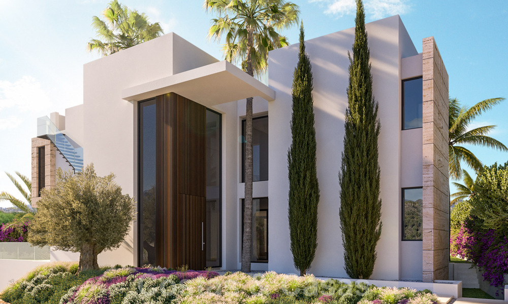 Luxueuses villas de construction neuve à vendre, avec vue sur la mer, dans une communauté fermée, sur le Golden Mile de Marbella 41148