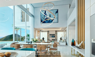 Nouvelles villas de luxe modernistes à vendre, avec beaucoup d'intimité et vue sur la mer, dans une communauté surveillée sur les collines de Marbella 43391 
