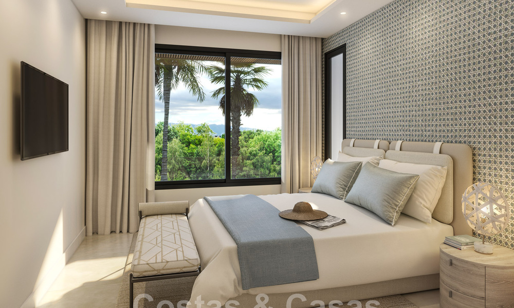 Villas élégantes et modernes de nouvelle construction à vendre avec vue panoramique à proximité du terrain de golf dans la vallée de Mijas, sur la Costa del Sol 45698