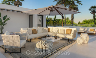 Villas élégantes et modernes de nouvelle construction à vendre avec vue panoramique à proximité du terrain de golf dans la vallée de Mijas, sur la Costa del Sol 45702 
