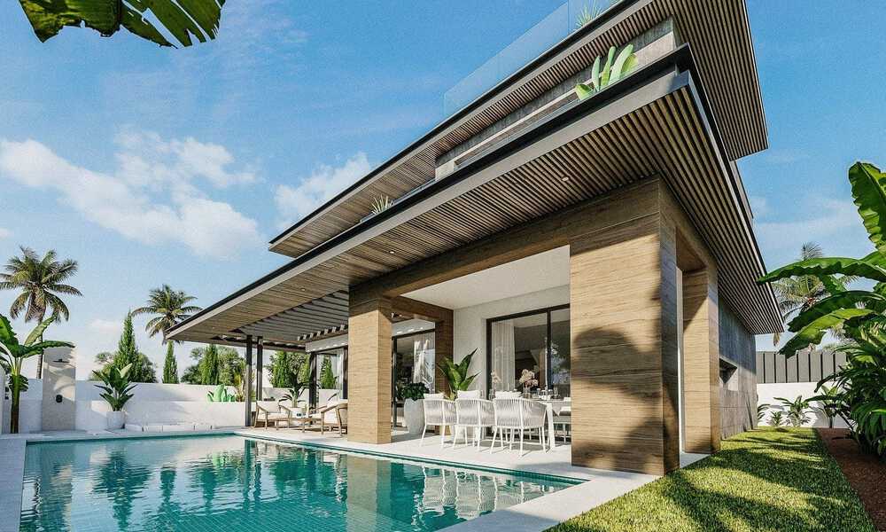 Villas élégantes et modernes de nouvelle construction à vendre avec vue panoramique à proximité du terrain de golf dans la vallée de Mijas, sur la Costa del Sol 49063