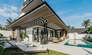 Villas élégantes et modernes de nouvelle construction à vendre avec vue panoramique à proximité du terrain de golf dans la vallée de Mijas, sur la Costa del Sol 49064 