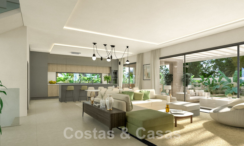 Villas élégantes et modernes de nouvelle construction à vendre avec vue panoramique à proximité du terrain de golf dans la vallée de Mijas, sur la Costa del Sol 53437