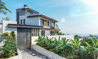 Villas élégantes et modernes de nouvelle construction à vendre avec vue panoramique à proximité du terrain de golf dans la vallée de Mijas, sur la Costa del Sol 53441 
