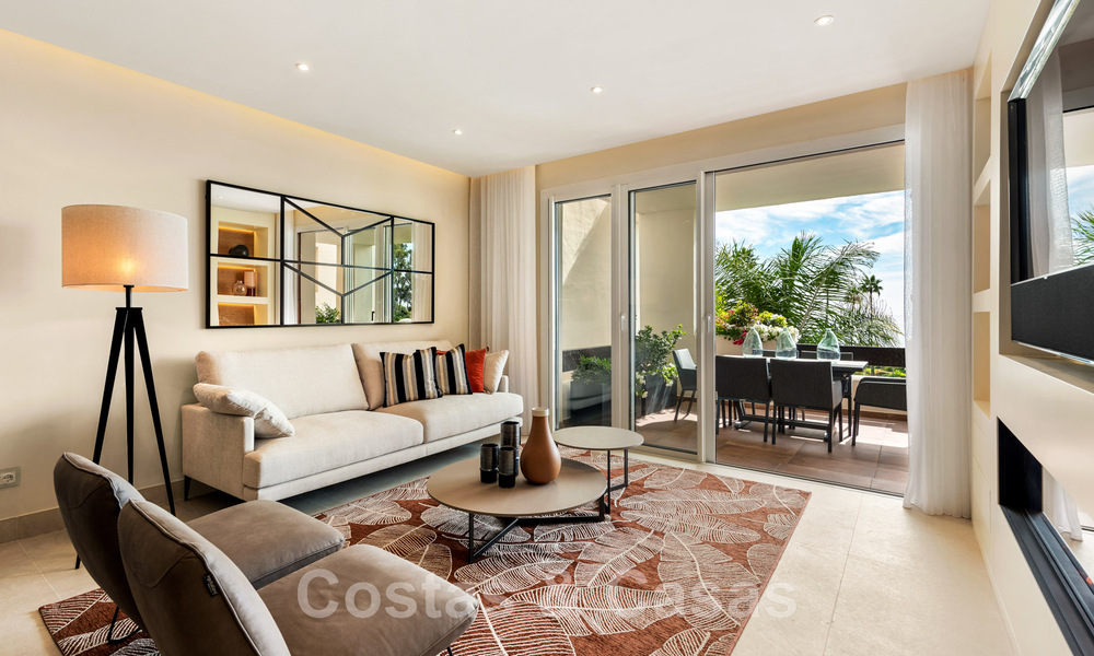 Appartement prêt à emménager, récemment rénové, à vendre dans un complexe de plage, avec vue sur la mer, sur le New Golden Mile, Estepona 46751
