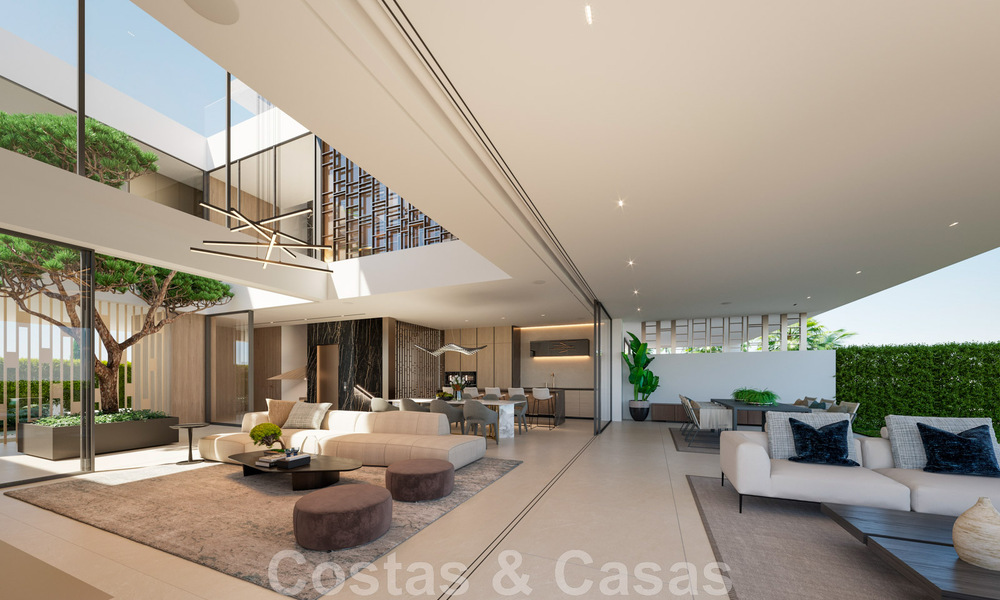 Revente! Villa de luxe à vendre dans un nouveau projet innovant composé de 12 villas ultramodernes avec vue sur la mer, sur le Golden Mile de Marbella 47767