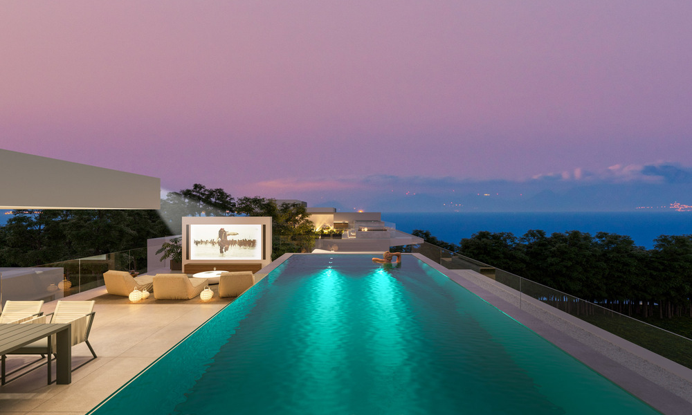 Revente! Villa de luxe à vendre dans un nouveau projet innovant composé de 12 villas ultramodernes avec vue sur la mer, sur le Golden Mile de Marbella 47772