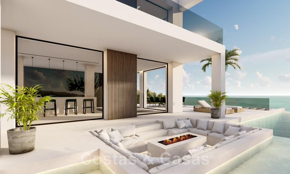 Nouvelle villa design à vendre avec vue panoramique sur la mer dans un quartier calme à distance de marche de la plage de Manilva, Costa del Sol 48071