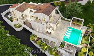Villa de luxe exclusive à vendre avec de vastes espaces extérieurs et des vues imprenables sur la mer Méditerranée dans les collines de Benahavis - Marbella 49325 