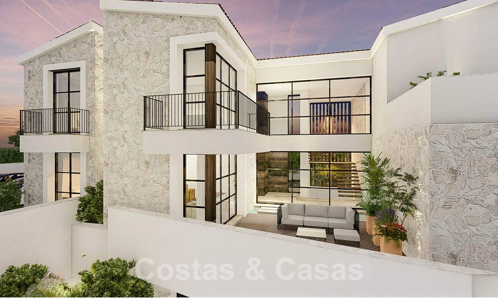 Villa de luxe exclusive à vendre avec de vastes espaces extérieurs et des vues imprenables sur la mer Méditerranée dans les collines de Benahavis - Marbella 49328