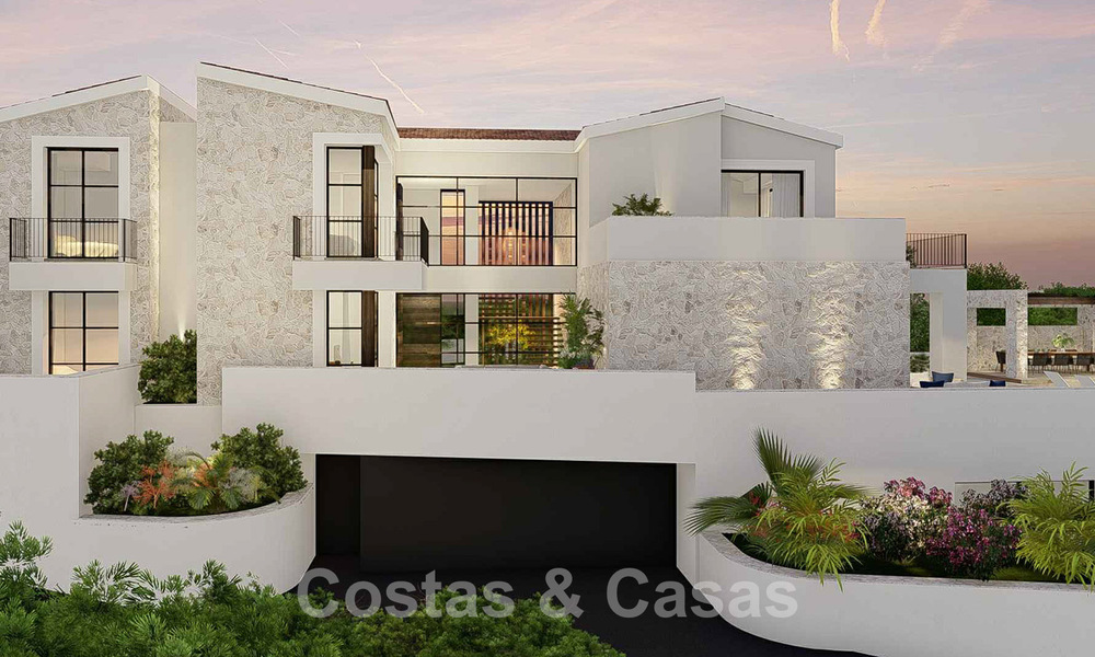 Villa de luxe exclusive à vendre avec de vastes espaces extérieurs et des vues imprenables sur la mer Méditerranée dans les collines de Benahavis - Marbella 49329