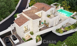Villa de luxe exclusive à vendre avec de vastes espaces extérieurs et des vues imprenables sur la mer Méditerranée dans les collines de Benahavis - Marbella 49332 