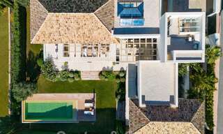 Villa de luxe méditerranéenne indépendante à vendre avec vue sur la mer, entourée de terrains de golf à Nueva Andalucia, Marbella 50712 