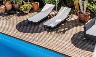 Villa de luxe à vendre dans un style architectural andalou à l'est du centre de Marbella, à deux pas des dunes et de la plage 52667 