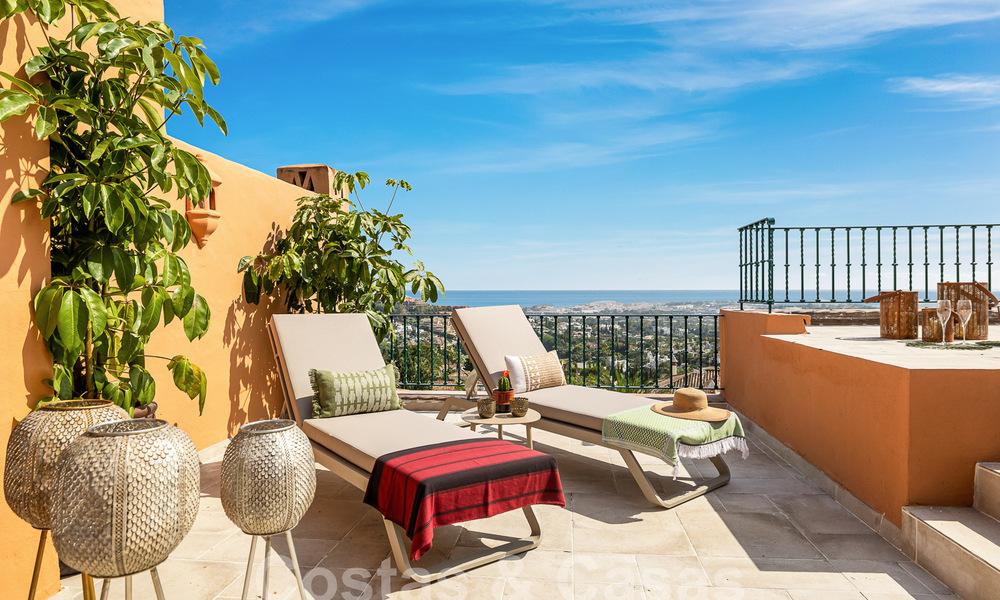Luxueux penthouse en duplex avec vue imprenable sur la mer à vendre dans la vallée du golf de Nueva Andalucia, Marbella 54634