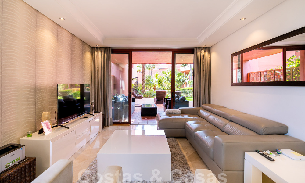 Appartement de luxe avec jardin à vendre dans un complexe balnéaire sur le nouveau Golden Mile entre Marbella et Estepona 55291