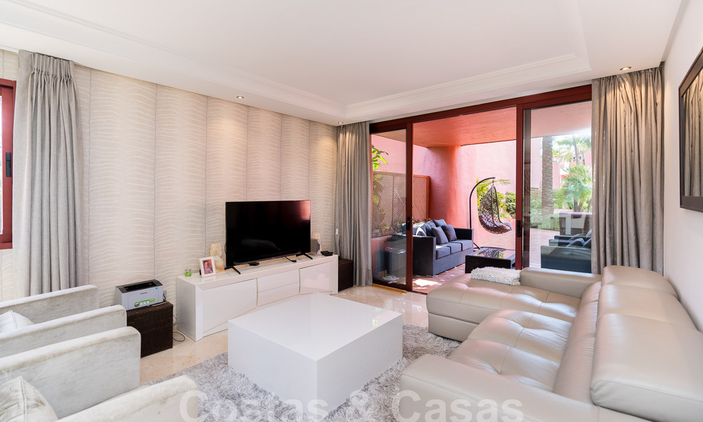 Appartement de luxe avec jardin à vendre dans un complexe balnéaire sur le nouveau Golden Mile entre Marbella et Estepona 55292