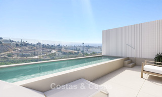 Nouveau projet de 10 maisons de charme à vendre avec une vue imprenable sur le golf et la mer et une piscine privée à l'ouest du centre-ville d'Estepona. 56280 