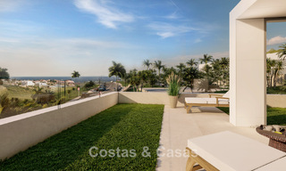 Nouveau projet de 10 maisons de charme à vendre avec une vue imprenable sur le golf et la mer et une piscine privée à l'ouest du centre-ville d'Estepona. 56283 