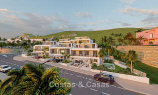Nouveau projet de 10 maisons de charme à vendre avec une vue imprenable sur le golf et la mer et une piscine privée à l'ouest du centre-ville d'Estepona. 56287 