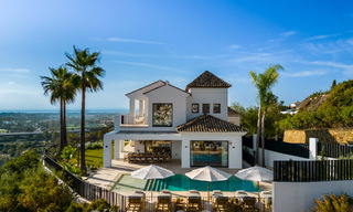 Villa andalouse moderne de luxe avec vue imprenable sur la mer à vendre dans le quartier fermé de La Quinta, Marbella - Benahavis 59529 