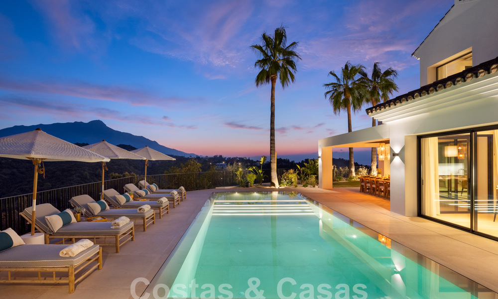 Villa andalouse moderne de luxe avec vue imprenable sur la mer à vendre dans le quartier fermé de La Quinta, Marbella - Benahavis 59530
