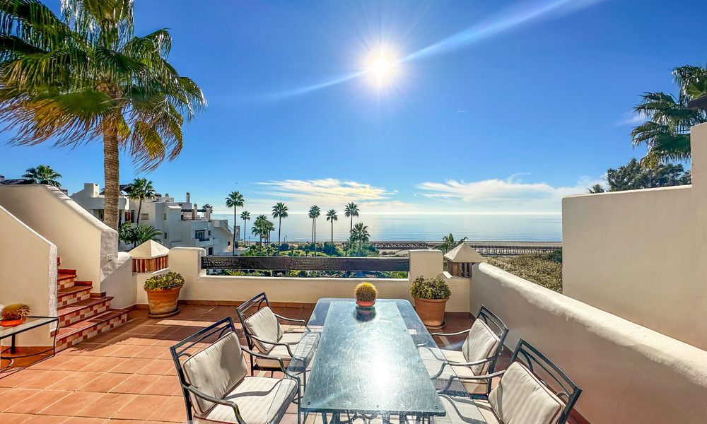 Spacieux penthouse à vendre dans un complexe de plage fermé avec vue imprenable sur la mer sur le nouveau Golden Mile, Marbella - Estepona 61419