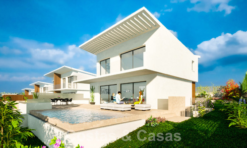 Nouvelles maisons contemporaines de luxe à vendre dans la vallée du golf de Mijas, Costa del Sol 63029