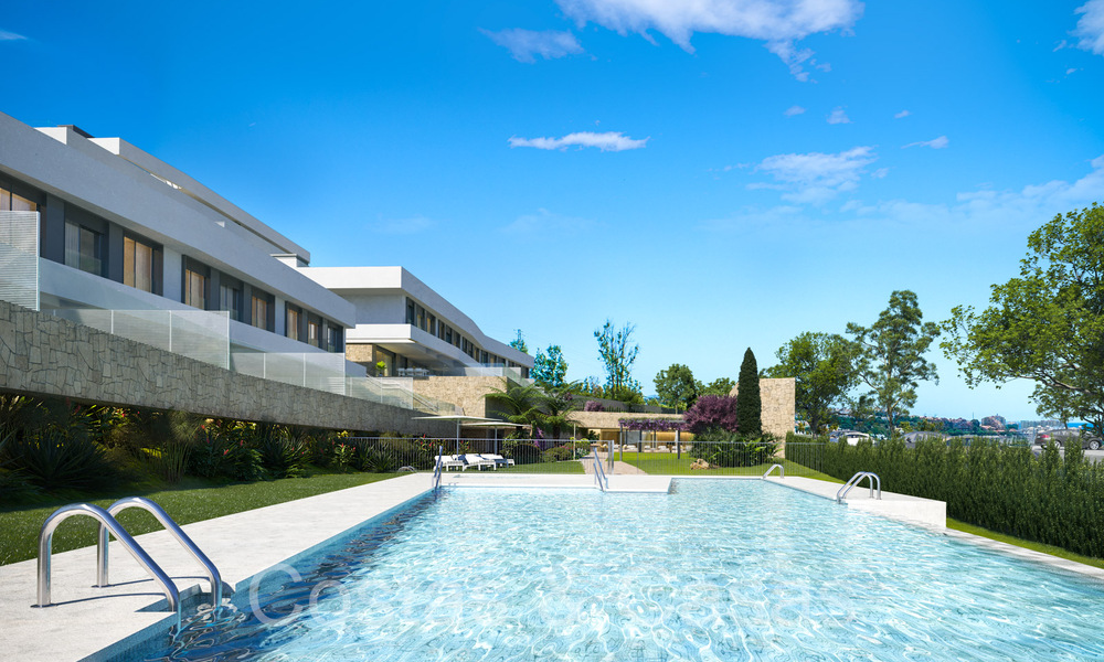 Nouveau projet de construction d'appartements durables avec vue panoramique sur la mer à vendre, près du centre d'Estepona 64689