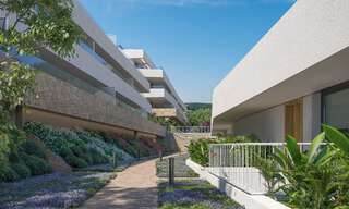 Nouveau projet de construction d'appartements durables avec vue panoramique sur la mer à vendre, près du centre d'Estepona 64697 