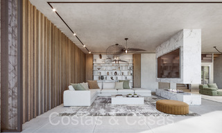 Terrain constructible + projet de villa exclusif à vendre à côté du terrain de golf à Nueva Andalucia, Marbella 64953 