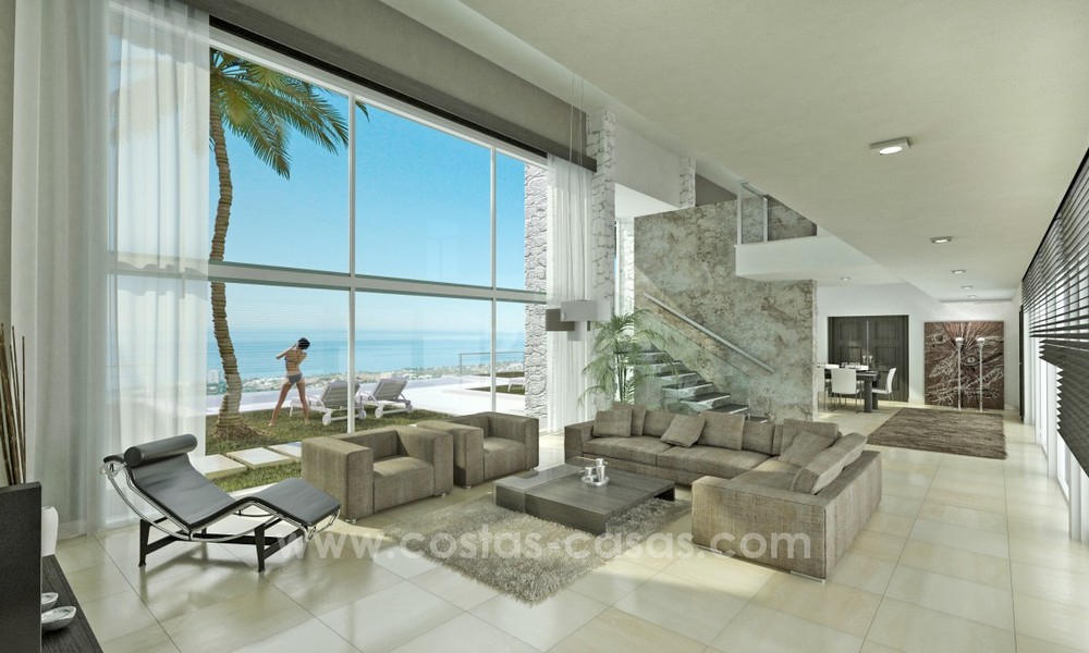 Villa moderne et neuve en vente à Marbella avec vues sur mer 4456