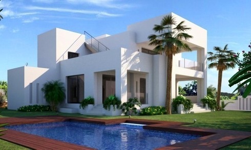 Villa moderne de luxe de style contemporaine à vendre sur la mille d' Or à Marbella 